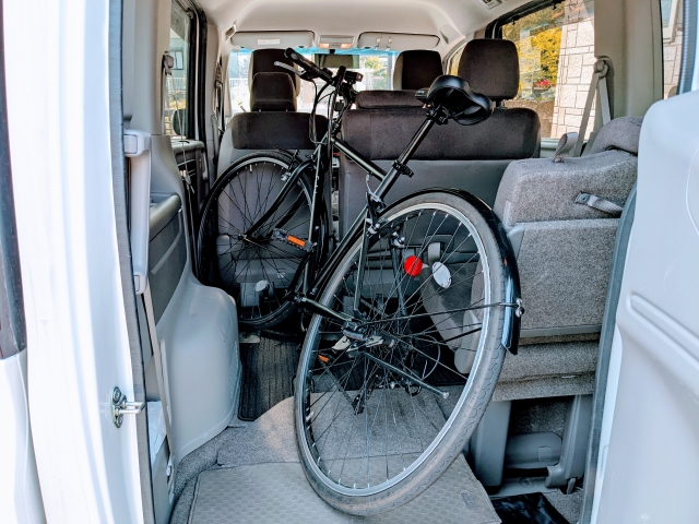 車に載せた自転車